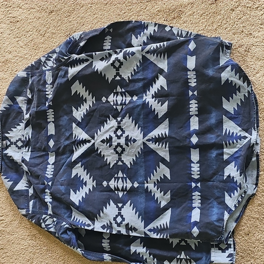 Ralph Lauren Navy Geometric Classic Fit Shirt - Picture 5 of 7